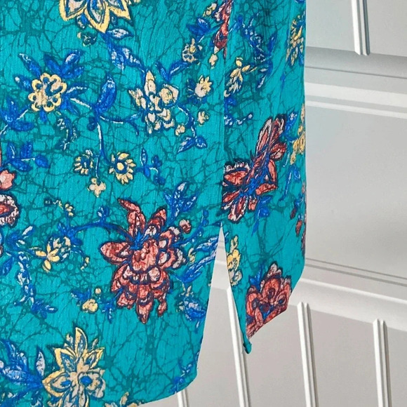Maurice’s Green Floral Flutter Sleeve Kimono - Picture 3 of 8